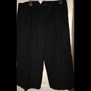 Karl Lagerfeld Paris linen blend Capri trousers black size 12